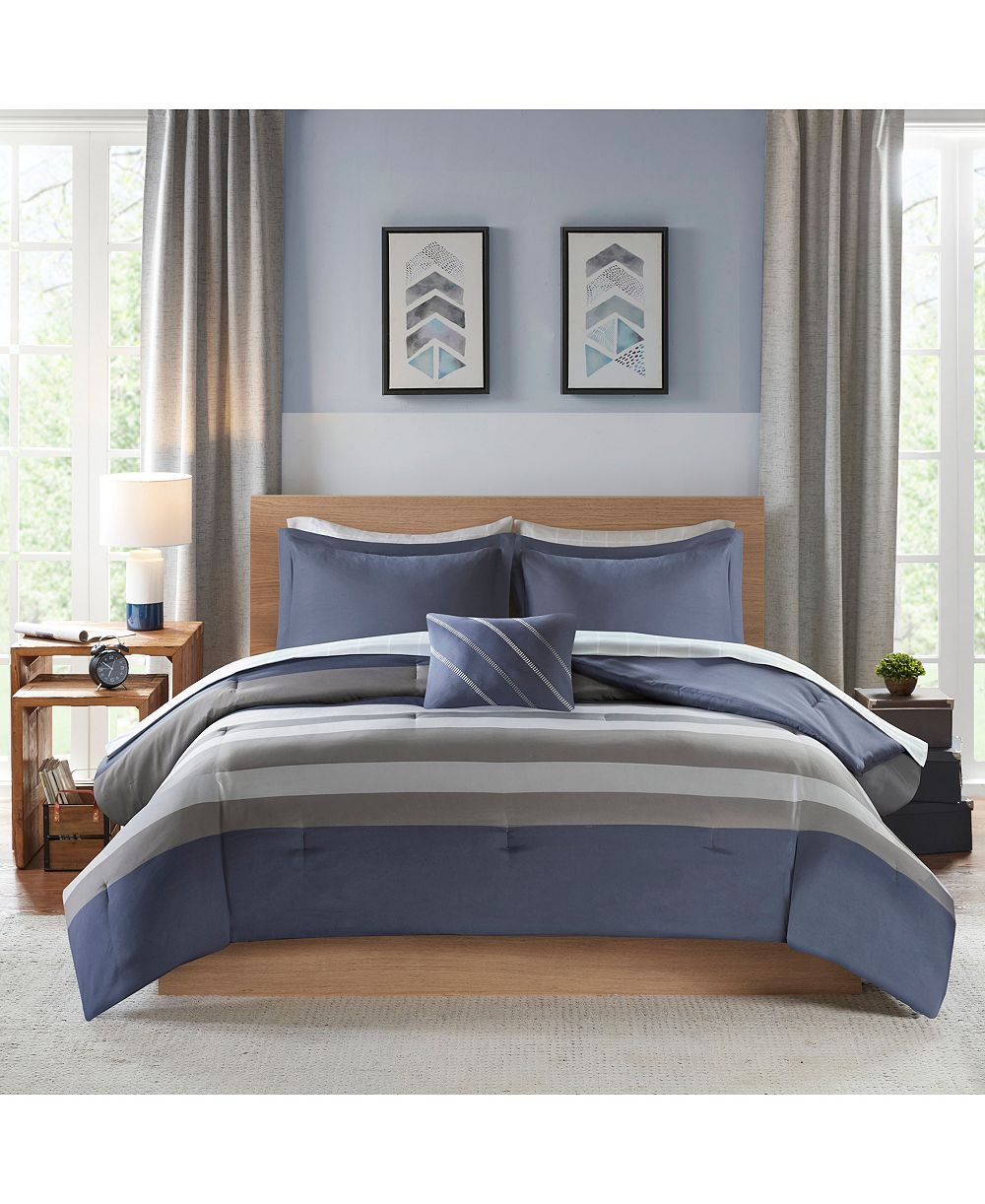 Intelligent Design Marsden Striped Comforter Set, Full