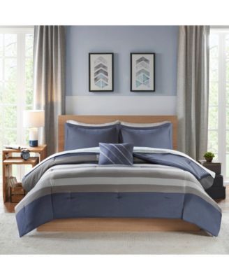 Intelligent Design Marsden Striped Comforter Set, Full