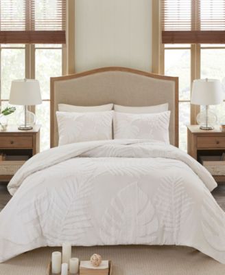 Madison Park Bahari Palm Tufted 3-Pc. Duvet Cover Set, King/California King