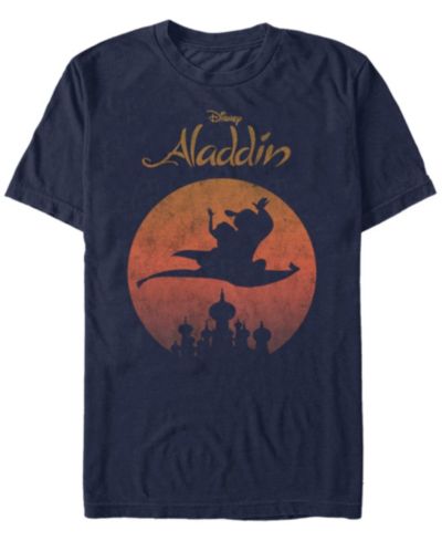 Мужская футболка Disney Aladdin Jasmine Silhouette Over Agrabah Vintage Short Sleeve