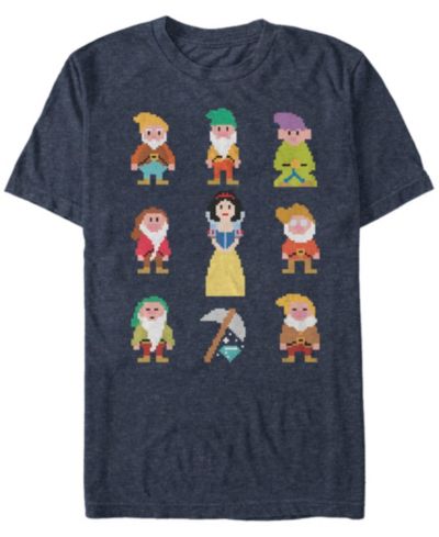 Мужская футболка Disney Snow White Pixelated Dwarf Crew Short Sleeve