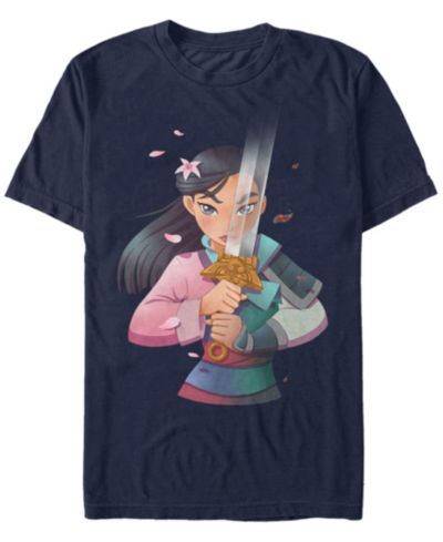 Мужская футболка Disney Mulan в стиле аниме с коротким рукавом