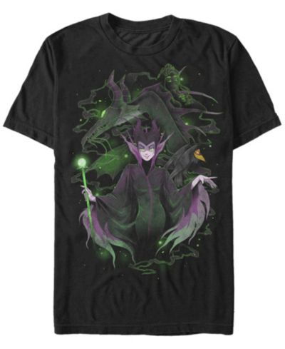 Мужская футболка Disney Sleeping Beauty Maleficent в стиле манга с коротким рукавом
