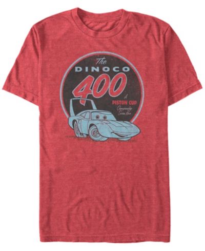 Disney Pixar Мужская футболка Cars The Dinoco 400 a Piston Cup с коротким рукавом