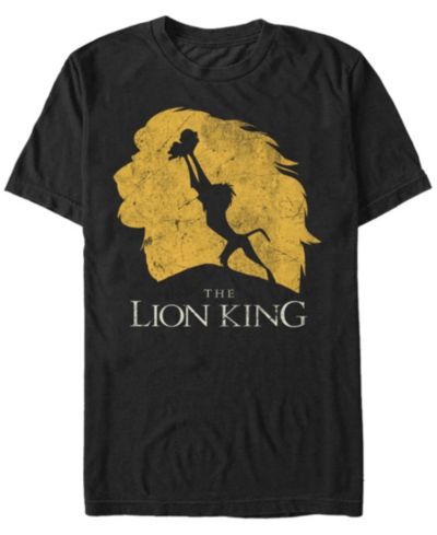 Disney Мужская футболка The Lion King Simba Evolution Silhouette с коротким рукавом