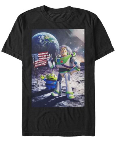 Disney Pixar Мужская футболка Toy Story Buzz Moon Landing с коротким рукавом