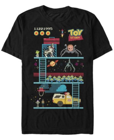 Мужская футболка Disney Pixar Toy Story 8-Bit Video Game Scene Short Sleeve