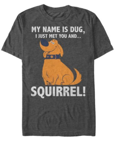Мужская футболка Disney Pixar Up My Name is Dug Squirrel с коротким рукавом