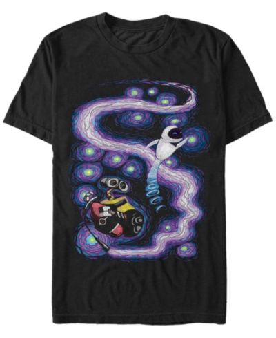 Disney Pixar Men's Starry Night Dancing in Space Short Sleeve T-Shirt