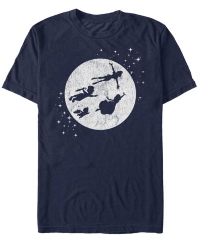 Disney Мужская футболка Peter Pan Darling Kids Flying Moon Silhouette с коротким рукавом