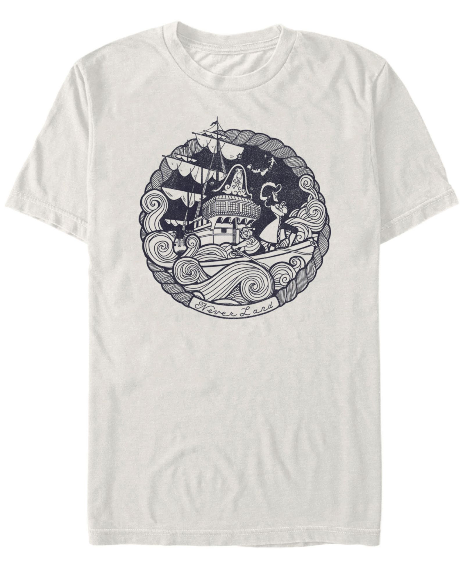 Мужская футболка Disney Peter Pan Captain Hook Ship Short Sleeve