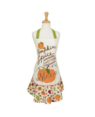 Design Imports Pumpkin Spice Ruffle Apron