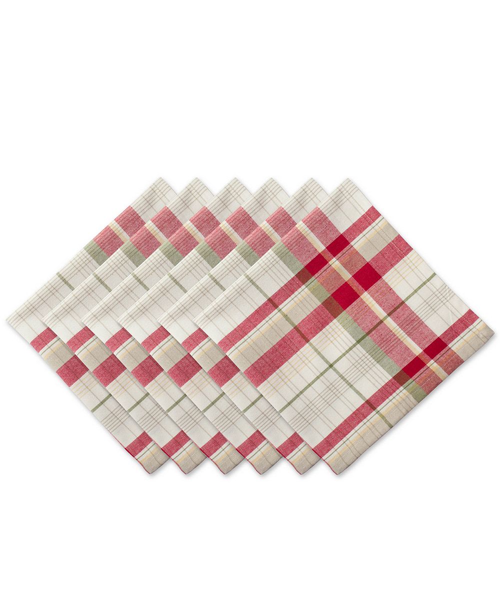 Набор салфеток Design Imports Orchard Plaid, 6 шт
