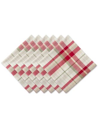 Набор салфеток Design Imports Orchard Plaid, 6 шт