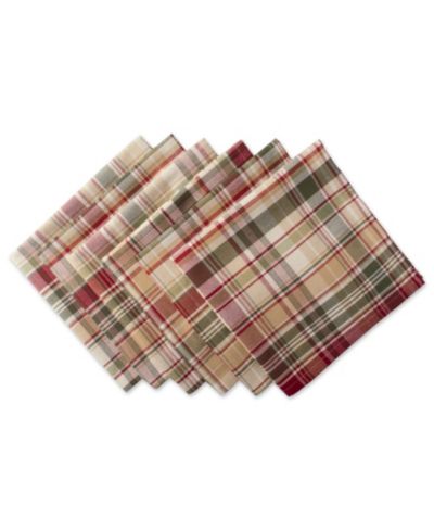 Набор салфеток Design Imports Give Thanks Plaid, 6 шт.