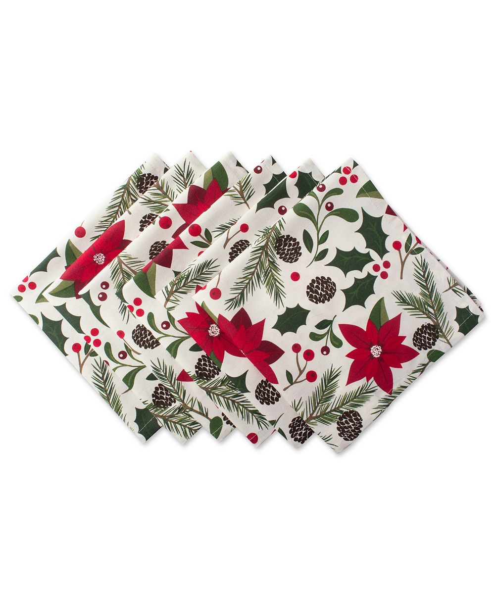 Рождественская салфетка Design Imports Woodland, набор из 6 шт