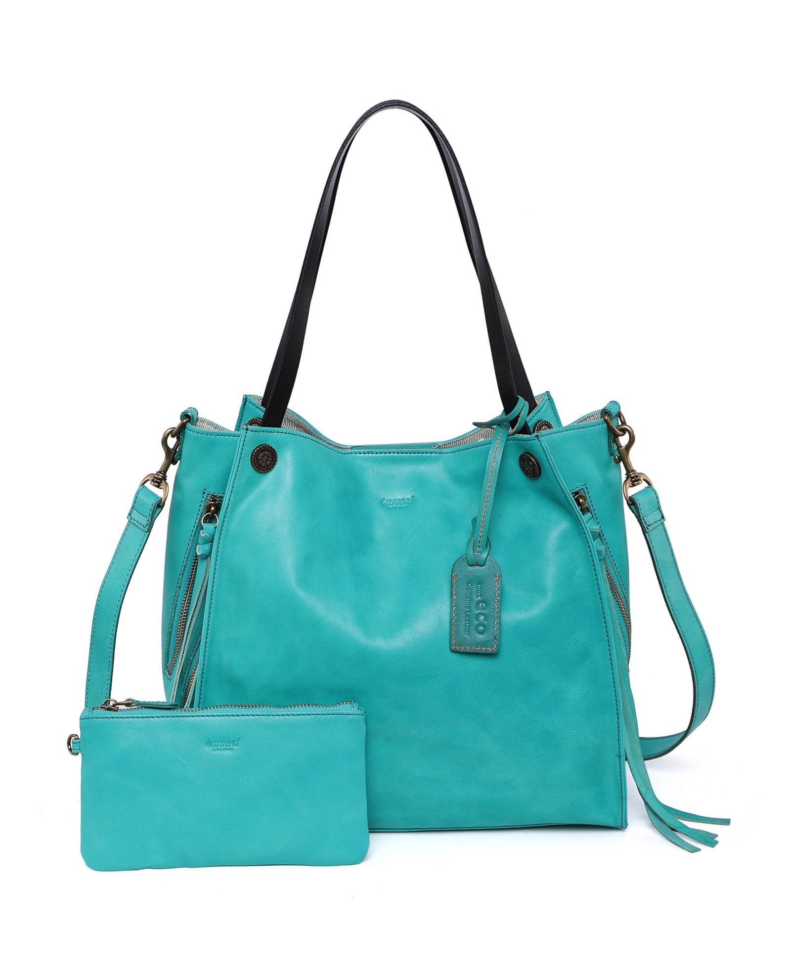 OLD TREND Daisy Large Leather Crossbody Tote Bag
