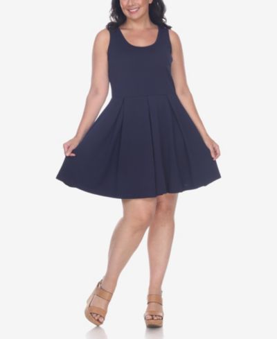 White Mark Plus Size Crystal Dress