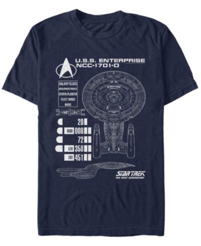 Star Trek Мужская футболка с коротким рукавом U.S.S. Enterprise Ncc-1701-D