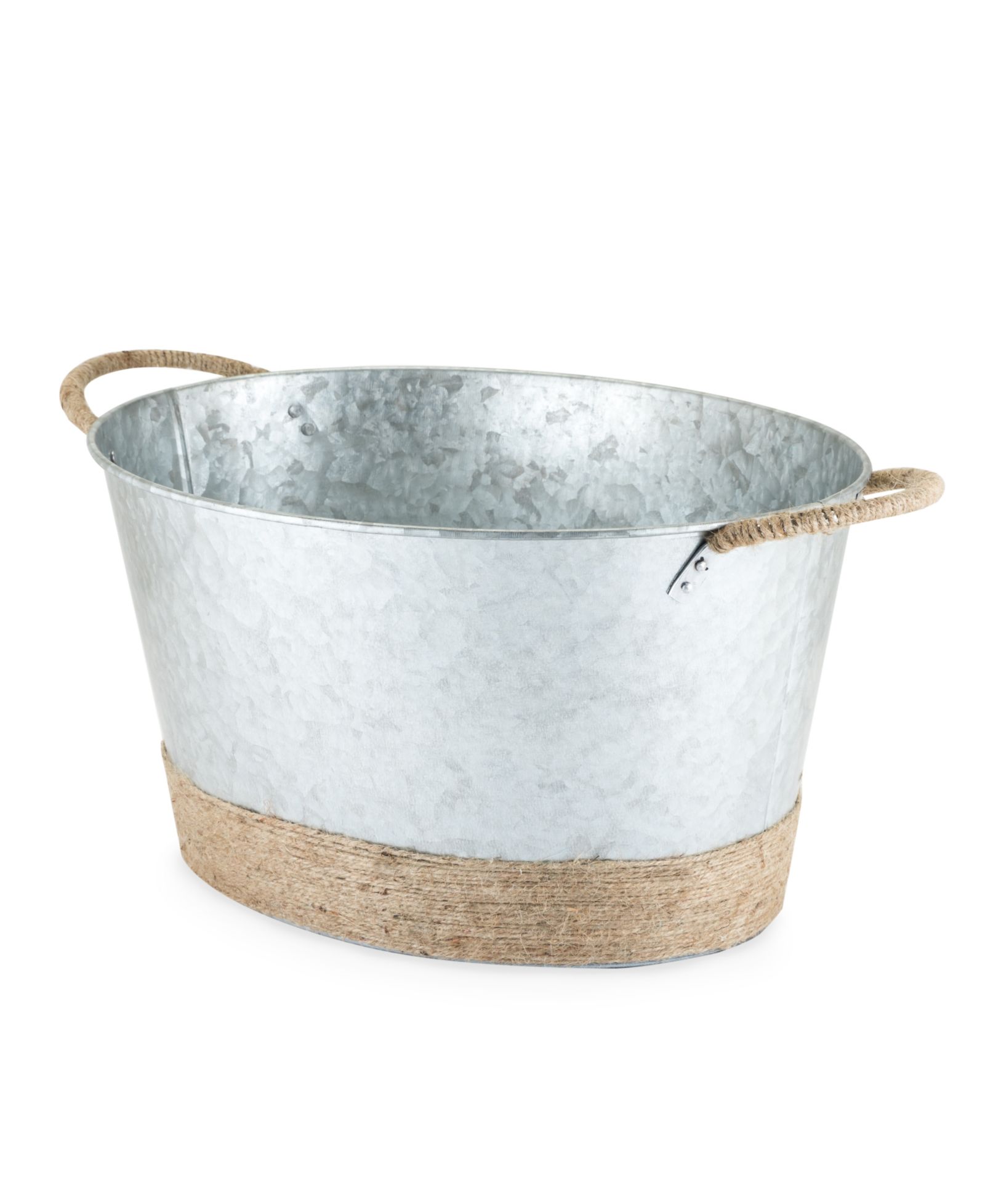Гальванизированная чаша Twine Seaside Jute Rope Wrapped