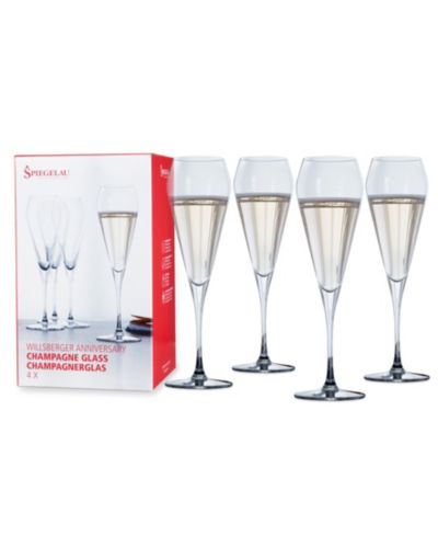 Spiegelau Willsberger бокалы для шампанского и вина, набор из 4 шт., 8.5 Oz