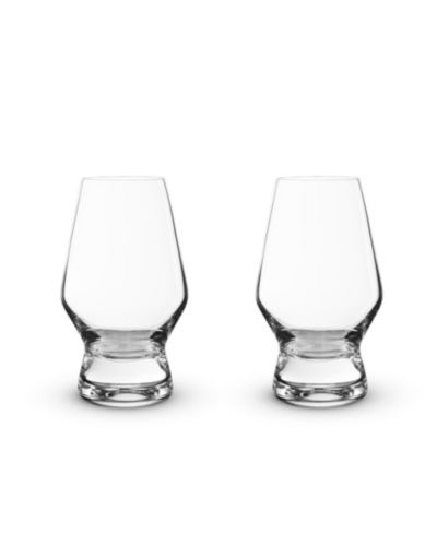 Viski Footed Crystal Scotch Glasses, Set of 2, 8 Oz