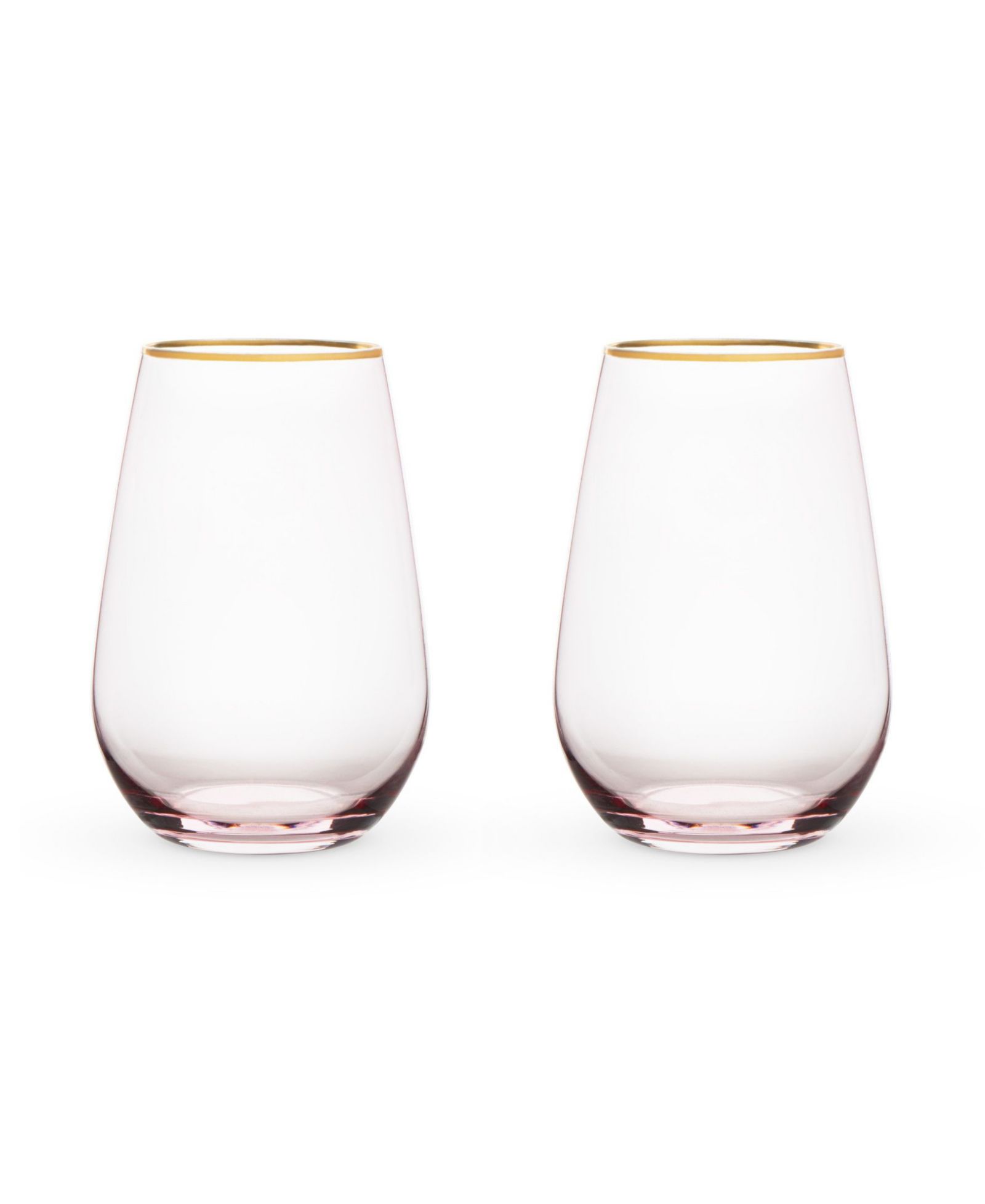 Набор бокалов для вина Twine Rose Crystal Stemless, 2 шт