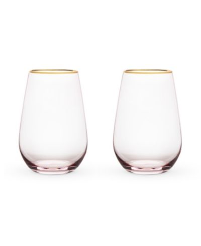 Набор бокалов для вина Twine Rose Crystal Stemless, 2 шт