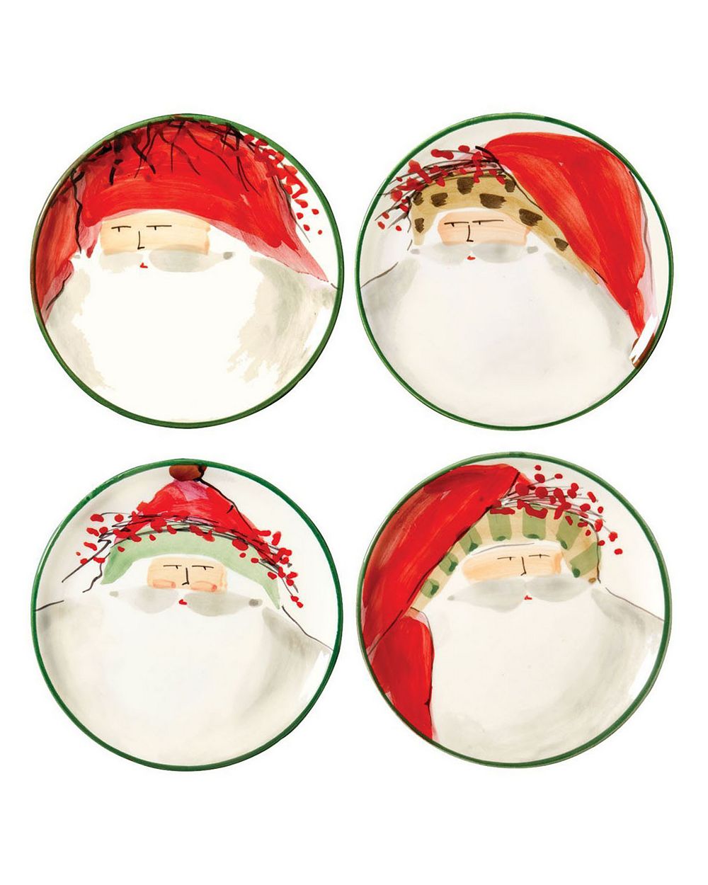 Набор тарелок для канапе Vietri Old St. Nick, 4 предмета