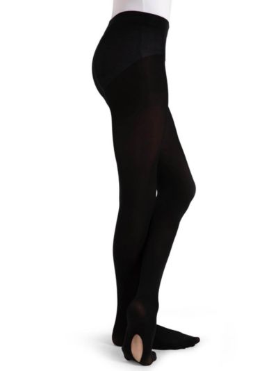 Capezio Ultra Soft Self Knit Waistband Transition Tight - Girls