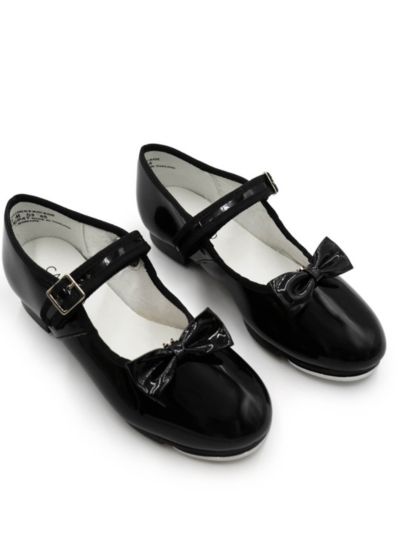 Capezio Детские туфли для танцев Mary Jane, черный лак