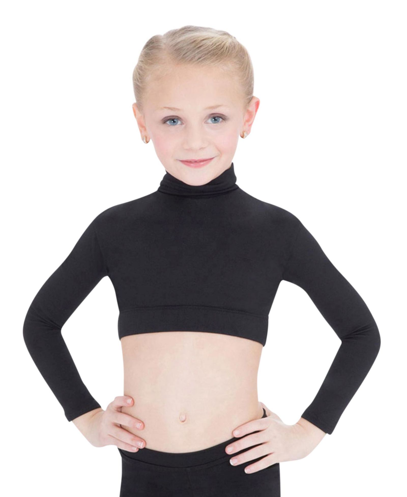 Capezio Team Basics Turtleneck Long Sleeve Top - Girls