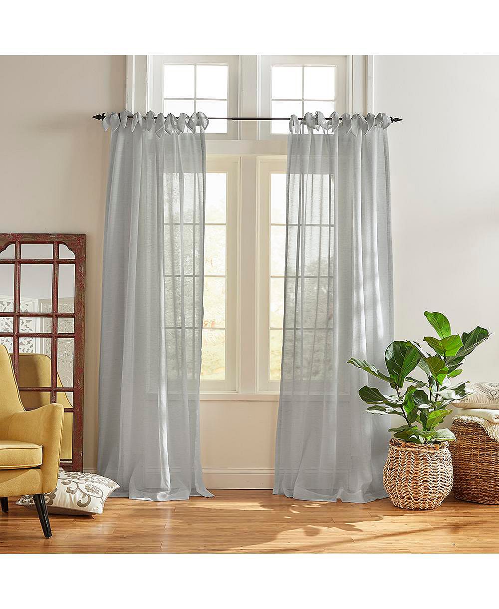 Threadmade Vienna Tie-Top Sheer Window Curtain