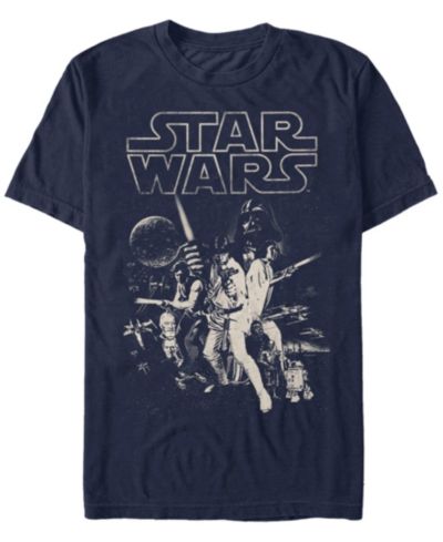 Мужская футболка Star Wars с классическим принтом персонажей и коротким рукавом