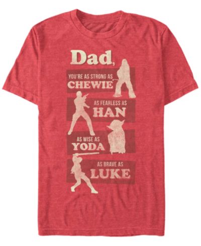 Star Wars Мужская футболка с коротким рукавом Dad Is Like Chewie Han Yoda And Luke