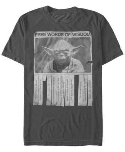 Футболка Star Wars Men's Yoda Free Words of Wisdom Short Sleeve
