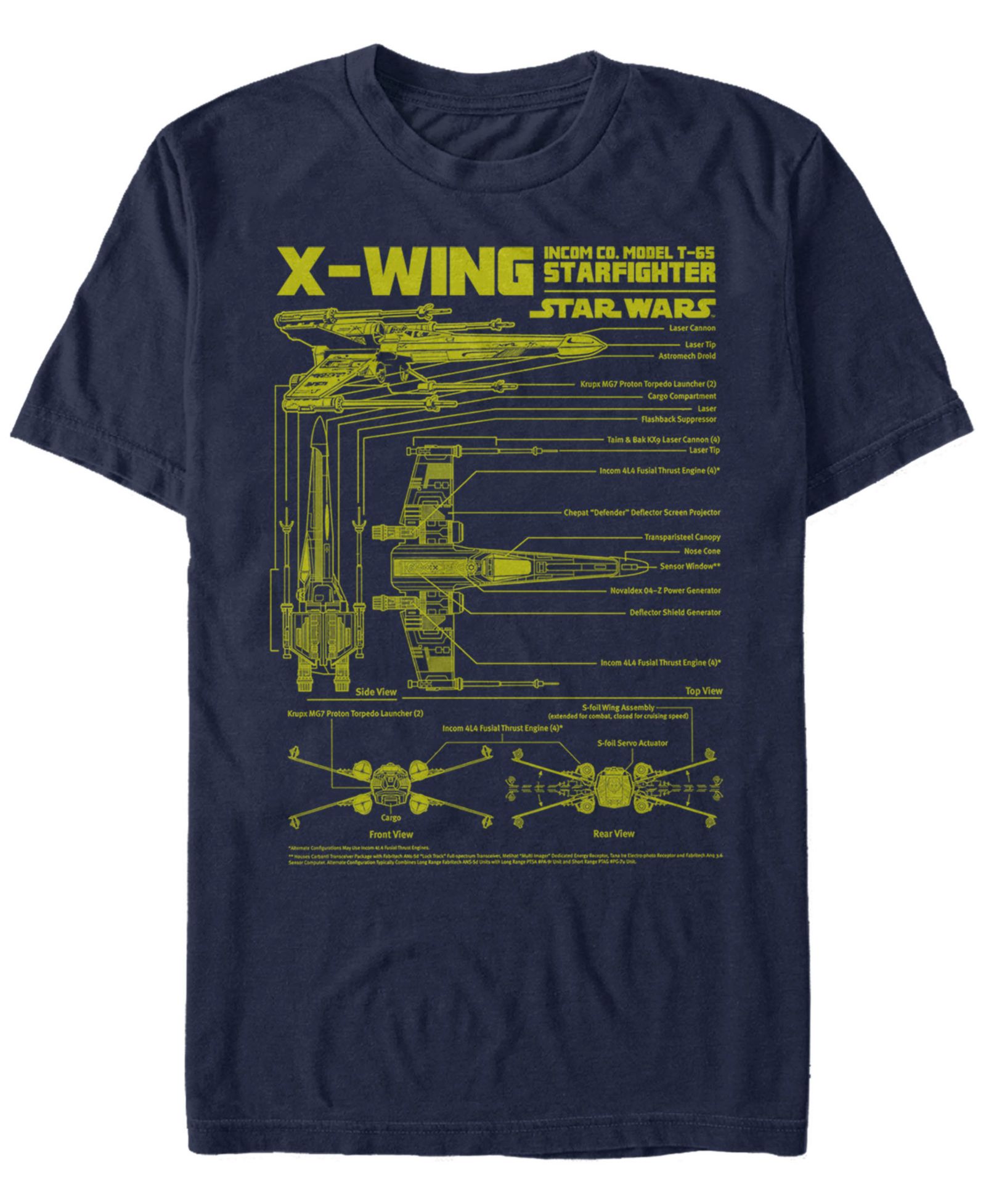 Star Wars Мужская футболка с принтом X-Wing Starfighter