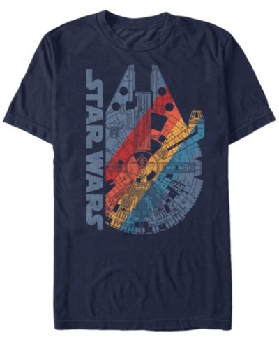 Мужская футболка Star Wars Classic Rainbow Millennium Falcon Logo Short Sleeve