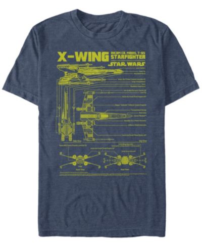 Мужская футболка Star Wars Men's X-Wing Starfighter Model Short Sleeve T-Shirt