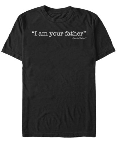 Мужская футболка Star Wars Classic I Am Your Father Darth Vader Quote Short Sleeve