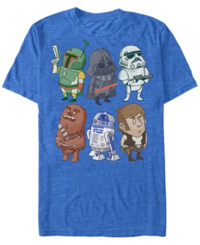 Star Wars Мужская футболка с мультяшными персонажами, короткий рукав