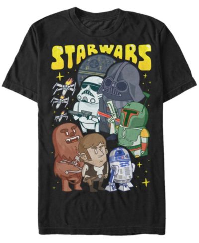 Star Wars Мужская футболка с коротким рукавом Classic Cute Good Guys Vs. Bad Guys
