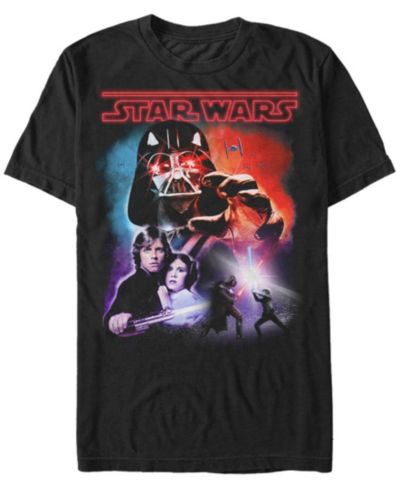 Мужская футболка Star Wars Classic Luke And Darth Vader Lightsaber Battle с коротким рукавом