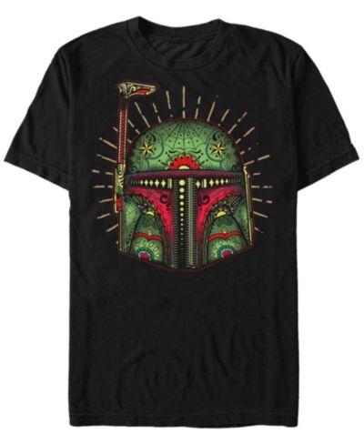 Мужская футболка Star Wars Boba Big Face Sugar Skull Short Sleeve