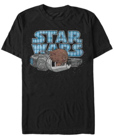 Мужская футболка Star Wars Classic Cute Chewbacca Hair In The Wind Short Sleeve