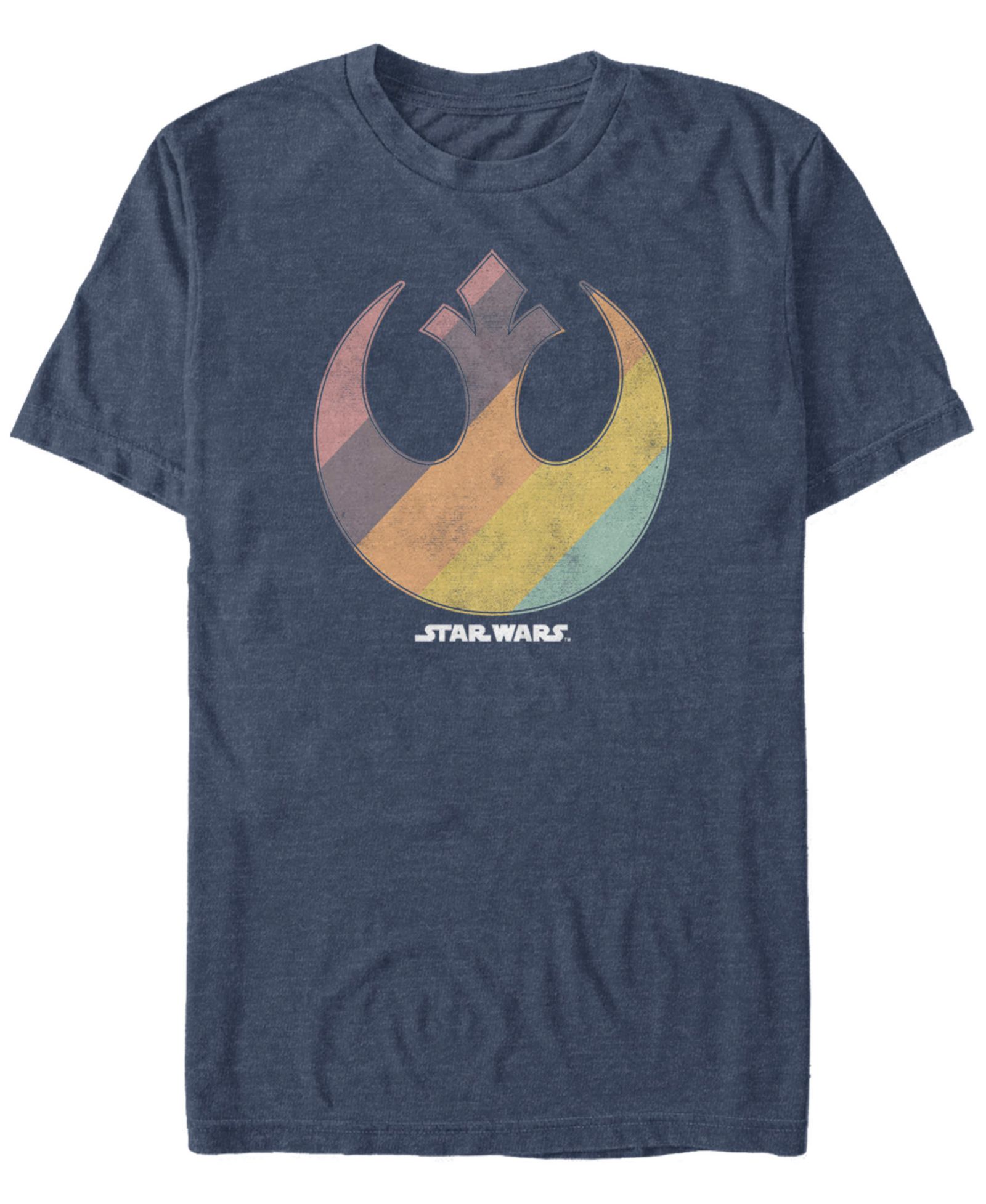 Мужская футболка Star Wars с логотипом Rebel и радужными полосками