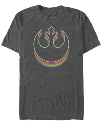 Мужская футболка Star Wars Classic Retro Rainbow Layered Rebel Logo Short Sleeve T-Shirt