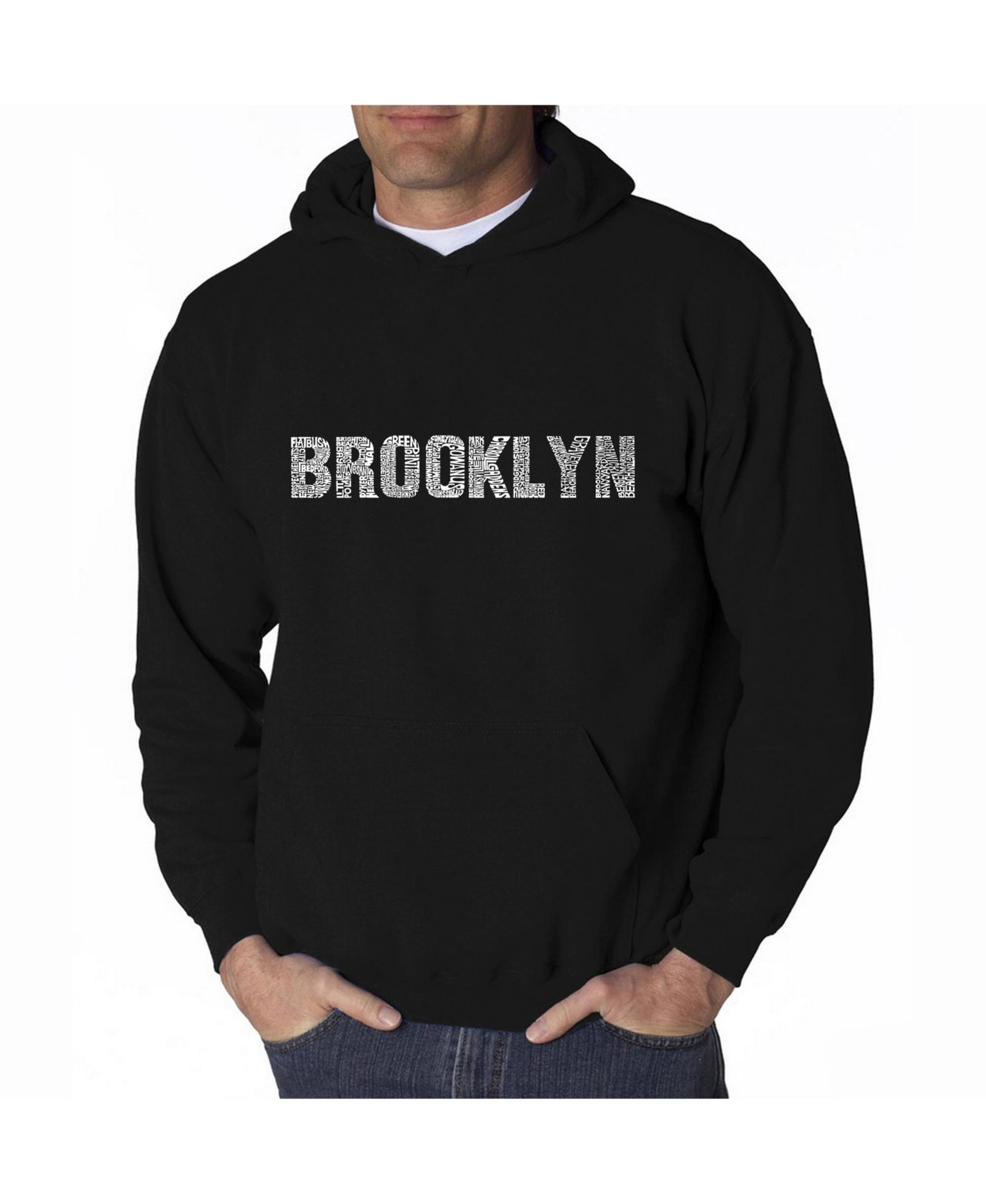 LA Pop Art худи с надписью для мужчин - Brooklyn Neighborhoods