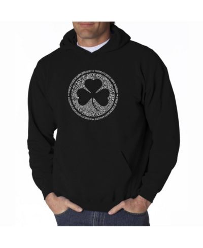 Мужское худи LA Pop Art Word Art Hoodie - Irish Eyes Clover