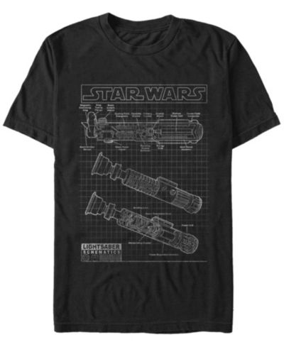Мужская футболка Star Wars Classic Lightsaber Schematics Short Sleeve